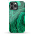 Malachite Marble Agate Custom Name iPhone Case